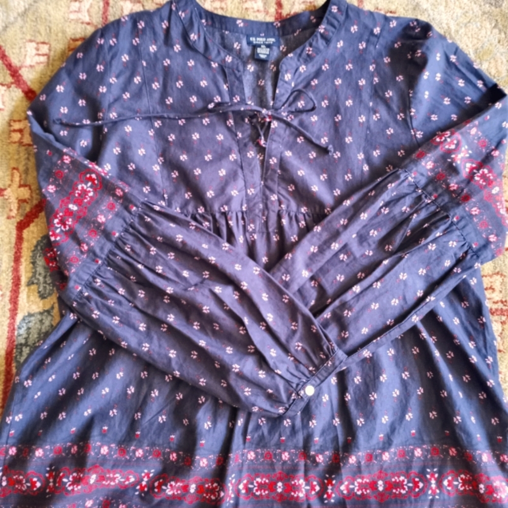 US Polo Assn Boho cotton tie top size XL
